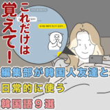 【例文付き】カカオトークで韓国人友達と日常的に使う韓国語9選
